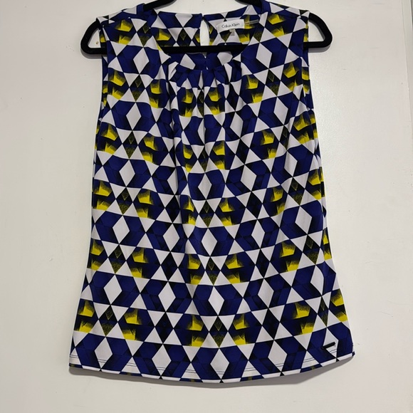 Calvin Klein Tops - Calvin Klein Graphic Work Office Shell Sleeveless Top in Medium